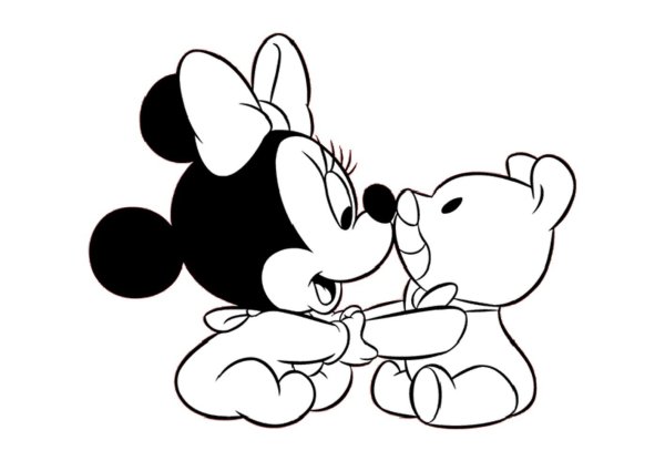 Раскраска Микки Маус для девочек