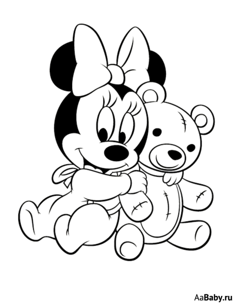 Минни Маус раскраска