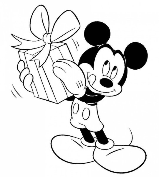 Микки Маус раскраска