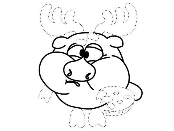 Смешарики раскраска для детей Лосяш