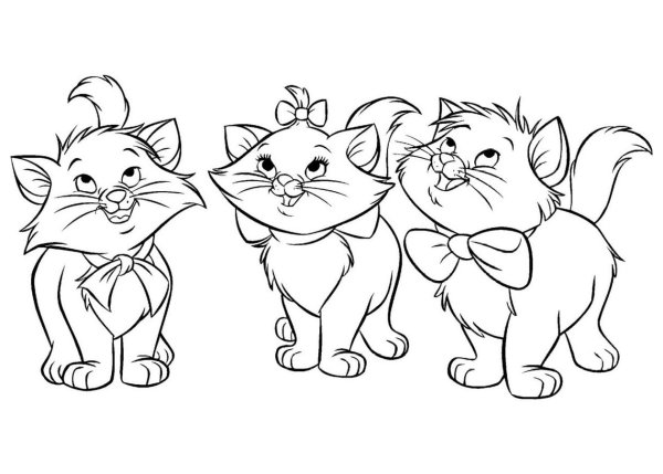 Раскраски коты