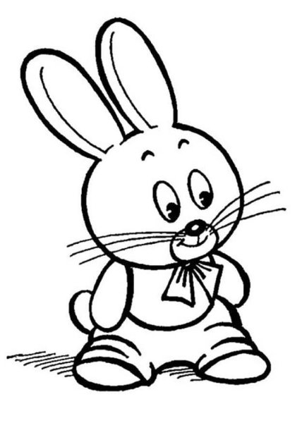 Заяц раскраска для детей