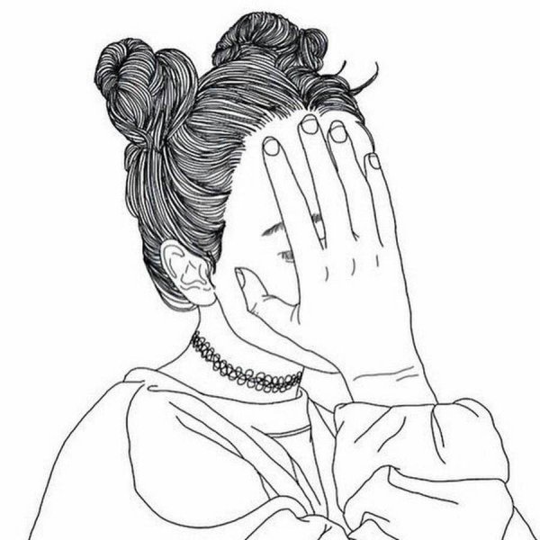 Рисунки девушек карандашом в стиле тумблер