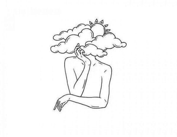 Черно белые рисунки легкие Эстетика