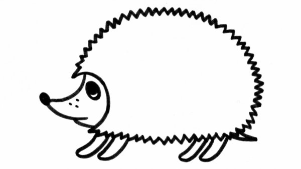 Ёжик раскраска для детей