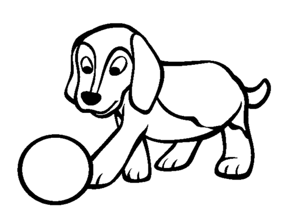 Раскраска малышам «собачка»