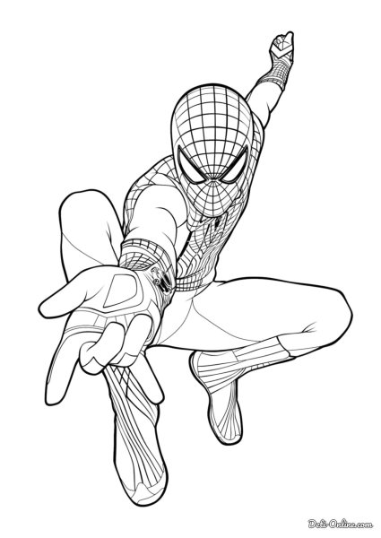 Раскраска человек паук Майлз Моралес