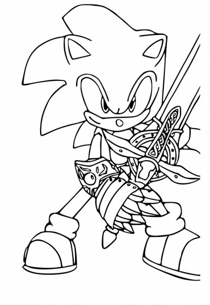 Соник бум черный раскраска
