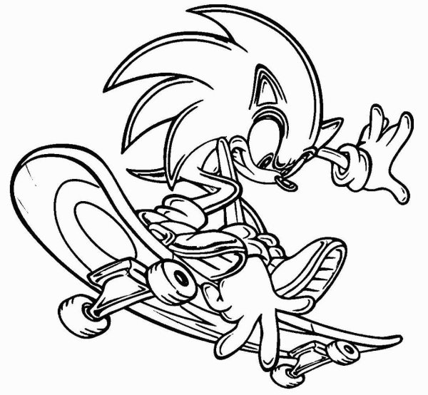 Раскраска Sonic в кино Соника