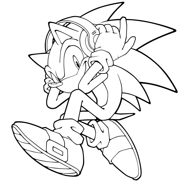 Соник раскраска Соник