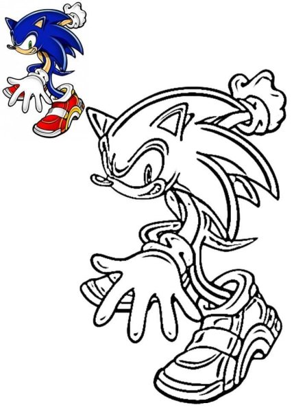 Раскраска Соник бум