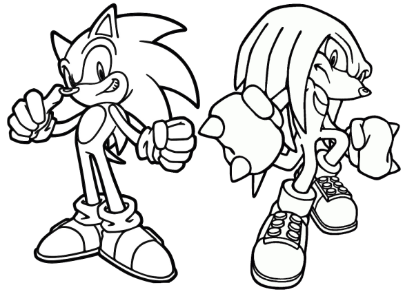 Соник герои раскраска