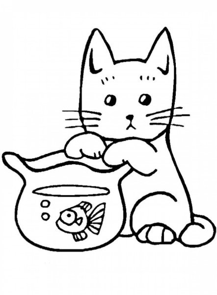 Кошка рисунок