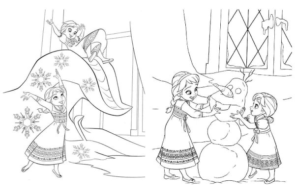 Новогодние раскраски Холодное сердце