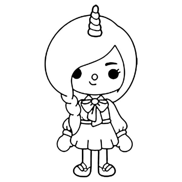 Раскраска тока бока