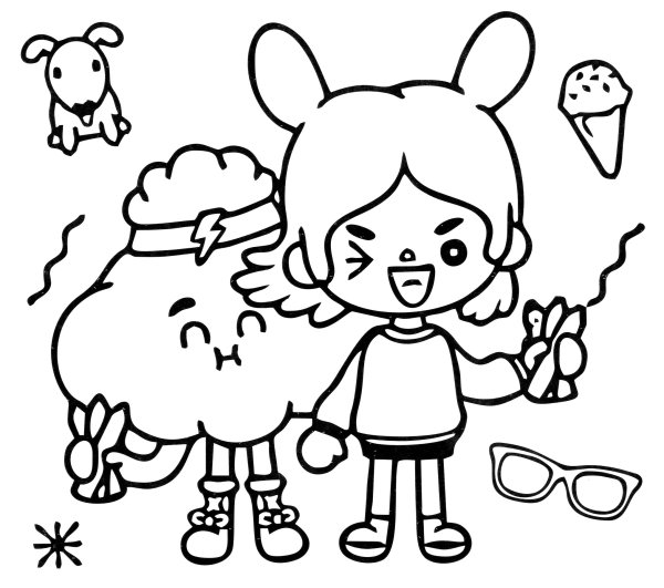 Раскраска тока бока