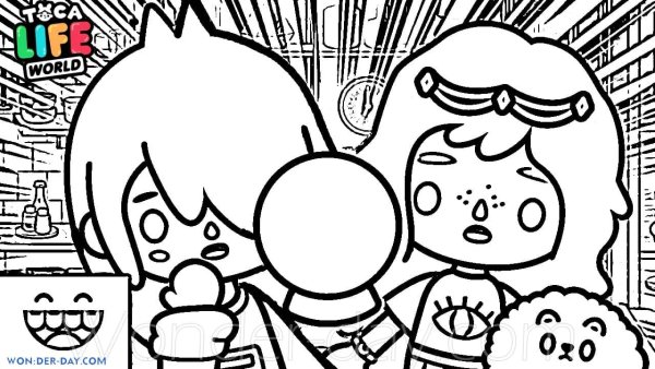 Раскраска из игры toca World