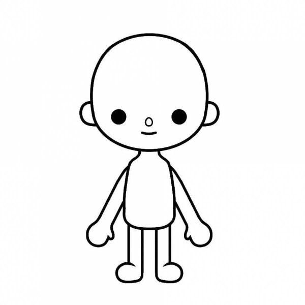 Раскраски тока бока одежда и волосы