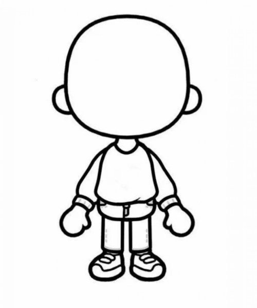 Человечки из тока бока раскраска