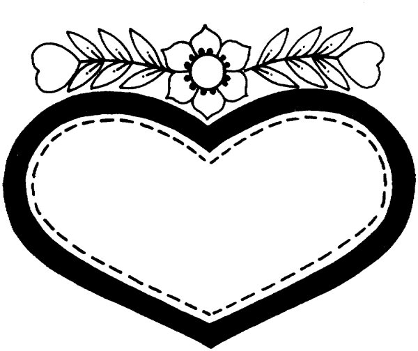 Сердце раскраска