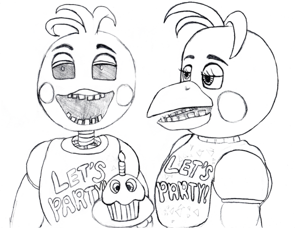 Пять ночей Фредди раскраска чика
