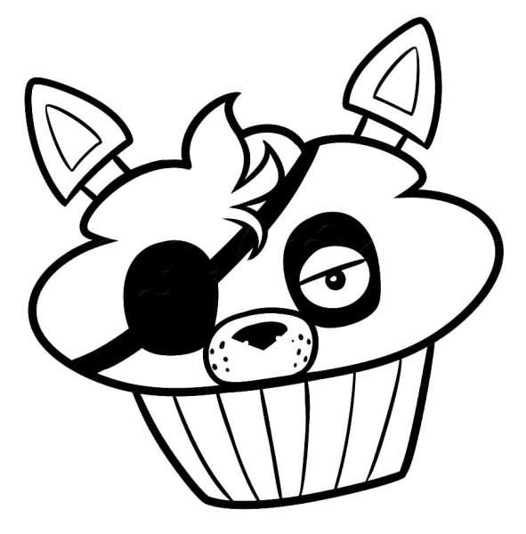 ФНАФ раскраска Мангл