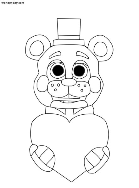 Распечатка мишка Фредди