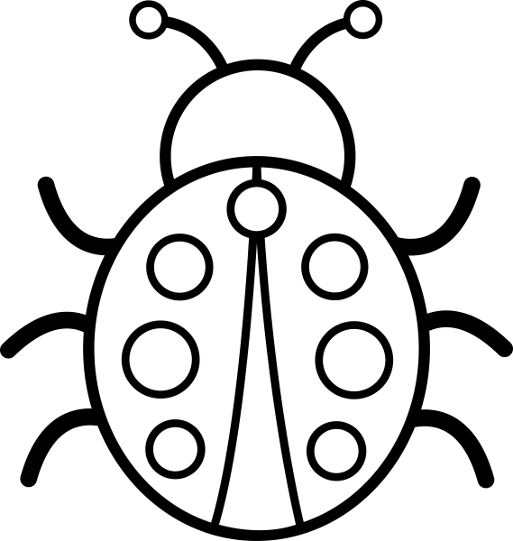 Божья коровка разукрашка для детей