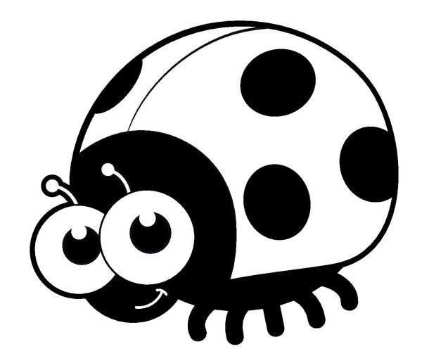 Божья коровка силуэт