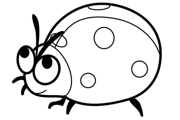 Божья коровка трафарет для детей