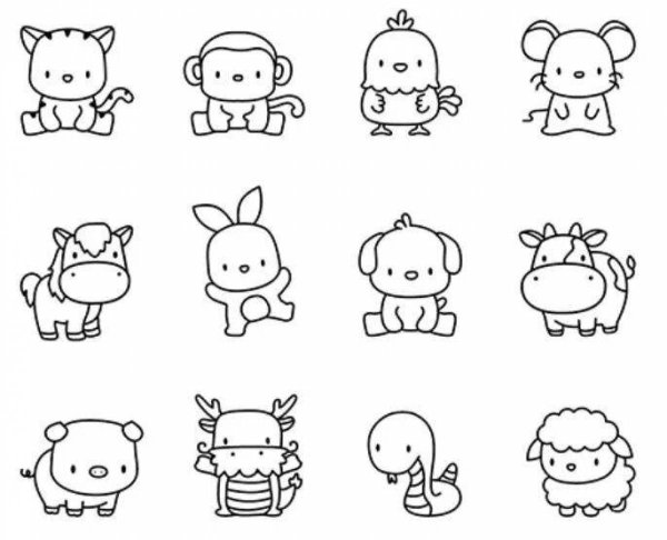 Раскраски маленькие милые