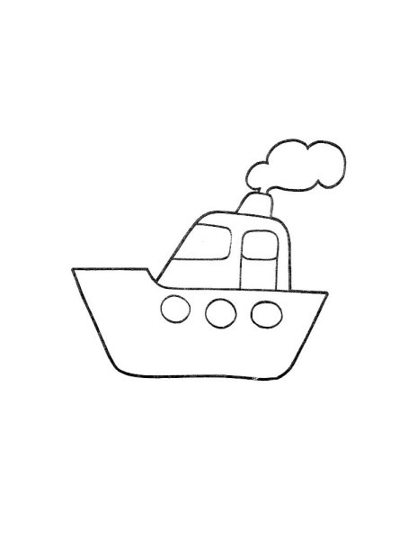 Раскраска. Кораблик