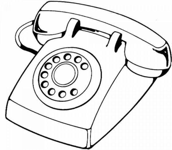 Раскраска тeлeфон