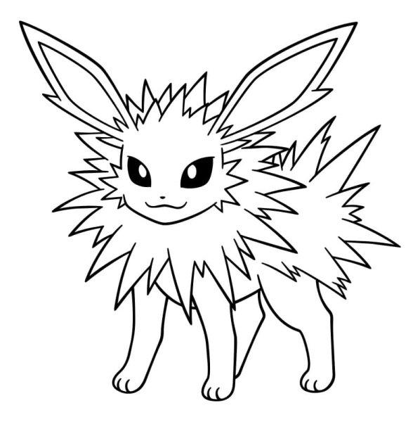 Покемон раскраска Jolteon