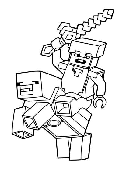 Раскраска лего Стив