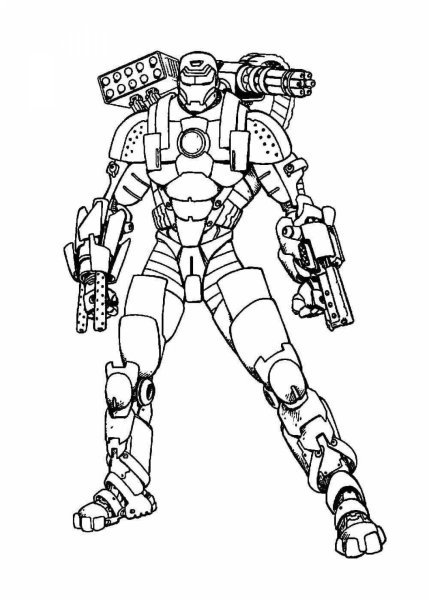 Железный человек раскраска