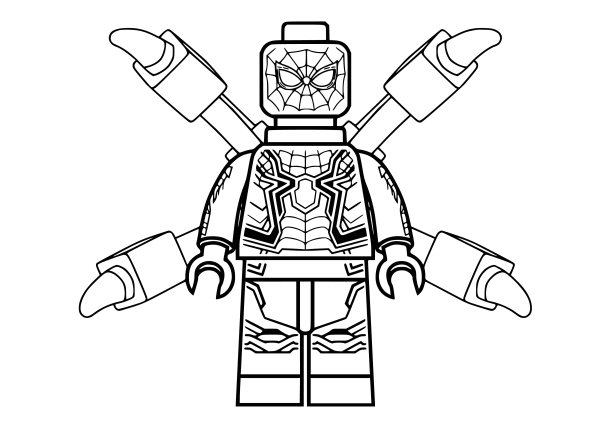 Раскраски лего Марвел Железный человек
