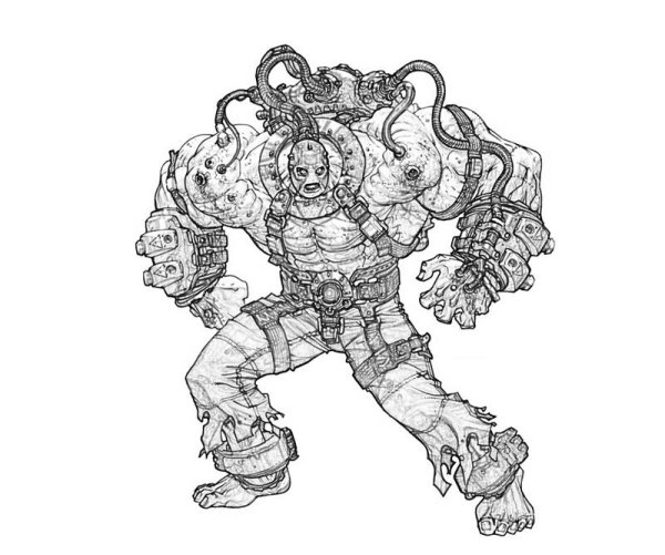 Раскраска Бейн из Бэтмена