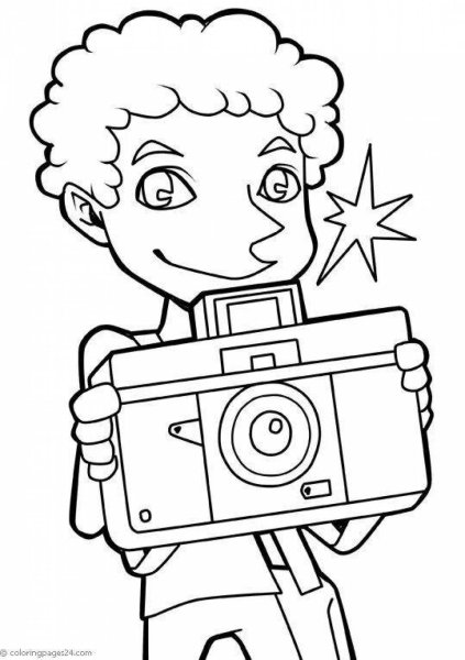 Раскраска профессия фотограф