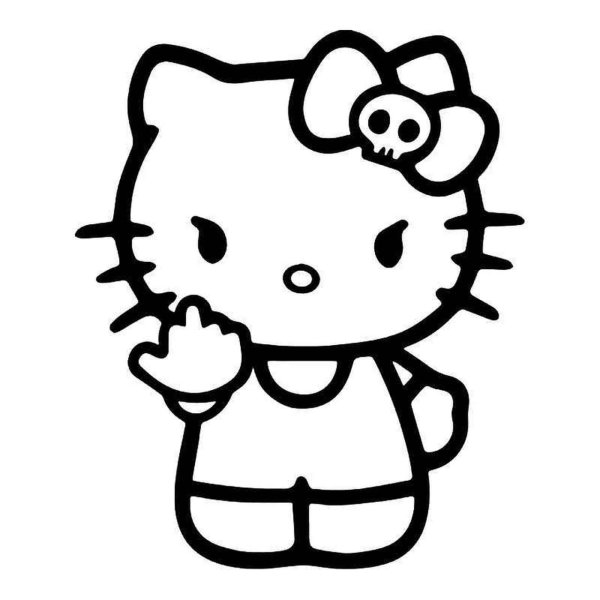 Хэллоу Китти раскраска