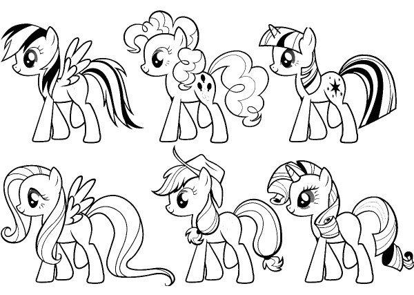 My little Pony раскраска