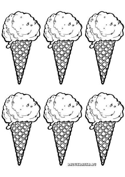 Мороженщик айс Крим раскраска