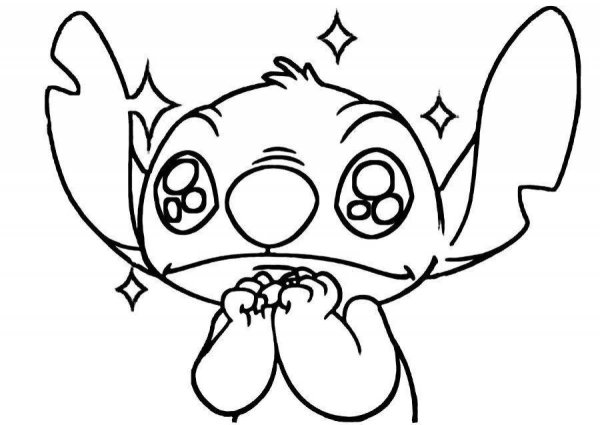 Голова Стича раскраска