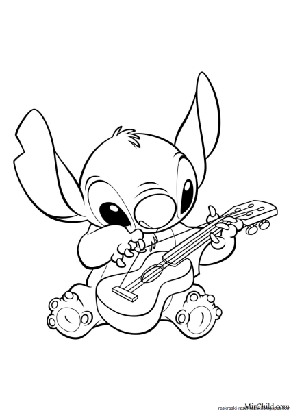 Раскраска мультфильмы Дисней Стич