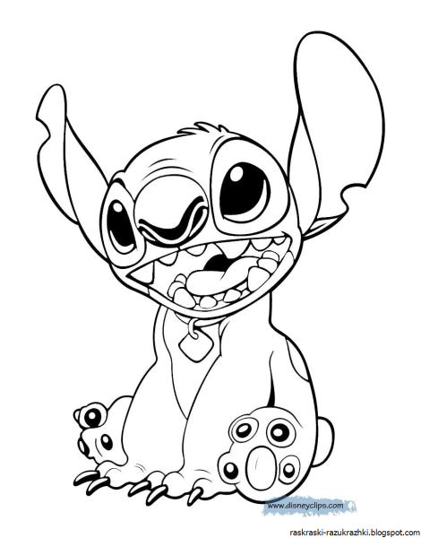 Раскраски Дисней Стич