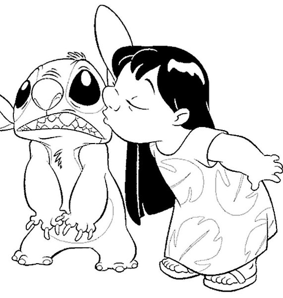 Раскраски Дисней Лило и Стич