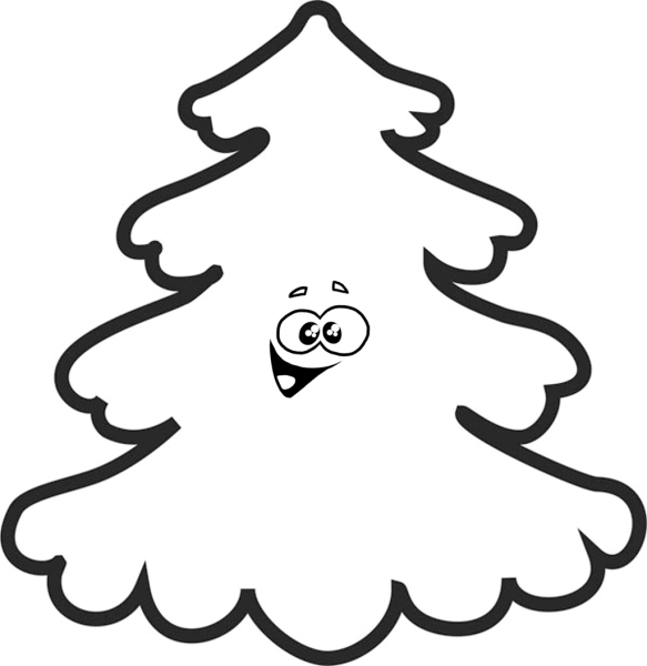 Раскраска елка Новогодняя