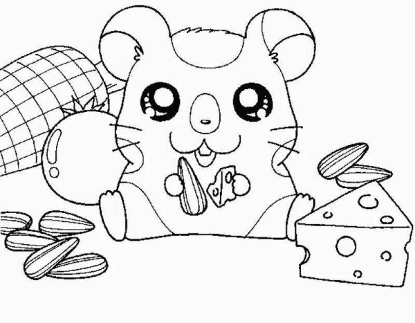 Раскраски для девочек хомяки