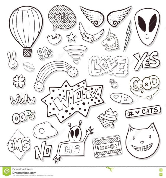 Наклейки черно белые маленькие