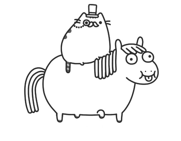 Кот Пушин раскраска